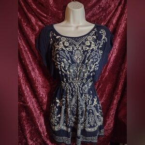 Blue and Cream Sundress